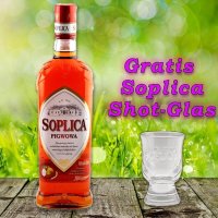 Soplica Quitten Likör Pigwowa 28% vol. 500ml + 1 Glas Gratis