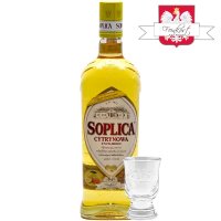 Soplica Zitrone Likör Cytrynowa 28% vol. 500ml + 1 Glas Gratis