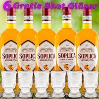 5x Soplica Aprikose Likör Morelowa 28% vol. 500ml +...