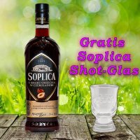 Soplica mit Haselnuss in Schokolade Likör 25% Vol. 500ml + 1 Glas Gratis