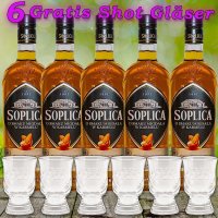 5x Soplica mit Mandel in Karamell 25% Vol. 500ml + 6...