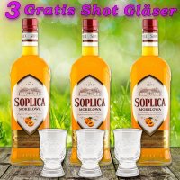 3x Soplica Aprikose Likör Morelowa 28% vol. 500ml +...