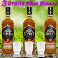 3x Soplica mit Mandel in Karamell 25% Vol. 500ml + 3...