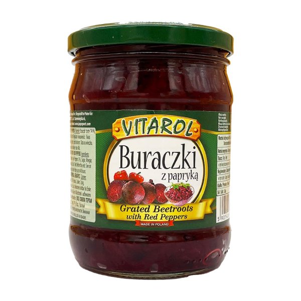 Vitarol geraspelte Rote Beete mit Paprika Buraczki przetarte z papryka 500g