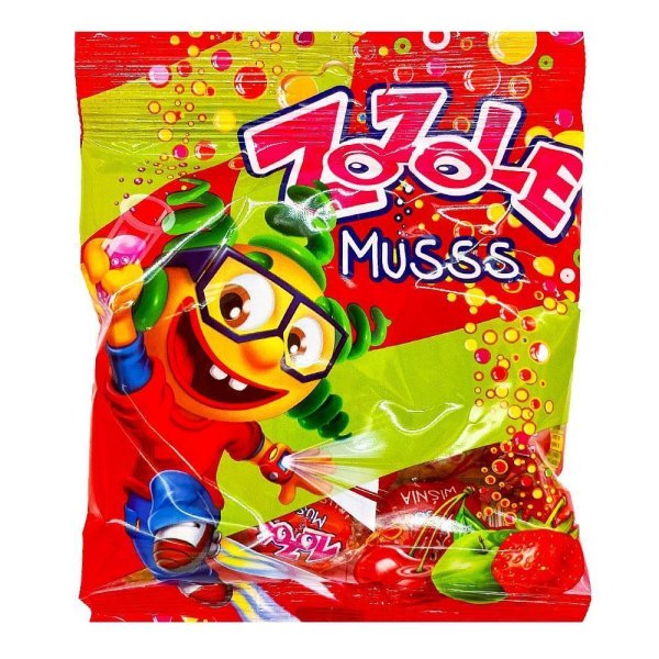 Mieszko Zozole Bonbons mit Brausefüllung mit Apfel-Erdbeere-Kirschgeschmack 75g