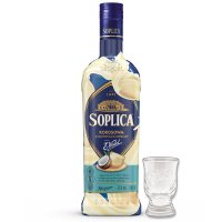 Soplica mit Wedel Kokosnuss- und weiße Schokolade Likör 15% vol. 500ml +1 Glas Gratis