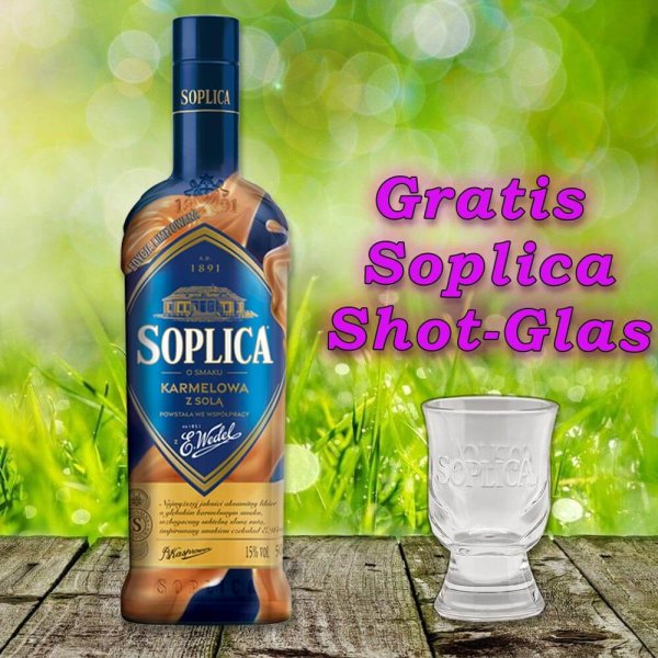 Soplica E.Wedel Karamell & Salz Karamelova z Sola 15% vol. 500ml + 1 Glas Gratis